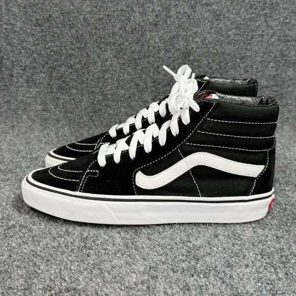 Vans Old Skool Sneakers Women's Size 8 Black Suede High Top Retro Athletic Shoes - Picture 4 of 11